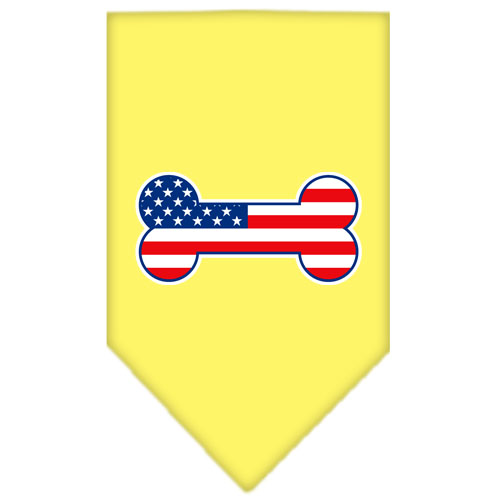 Bone Flag American Screen Print Bandana Yellow Large